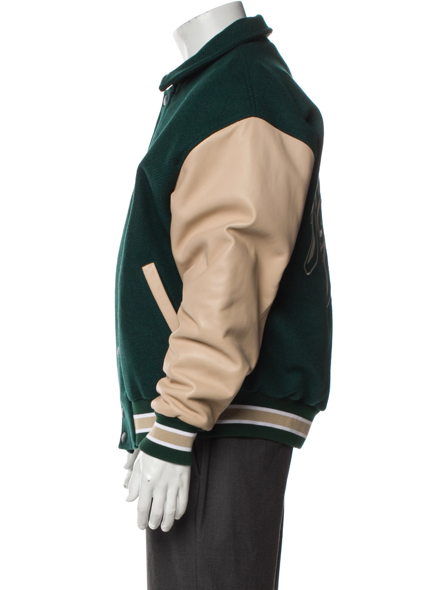 Audemars Piguet Wool Colorblock Pattern Varsity Jacket w/ Tags