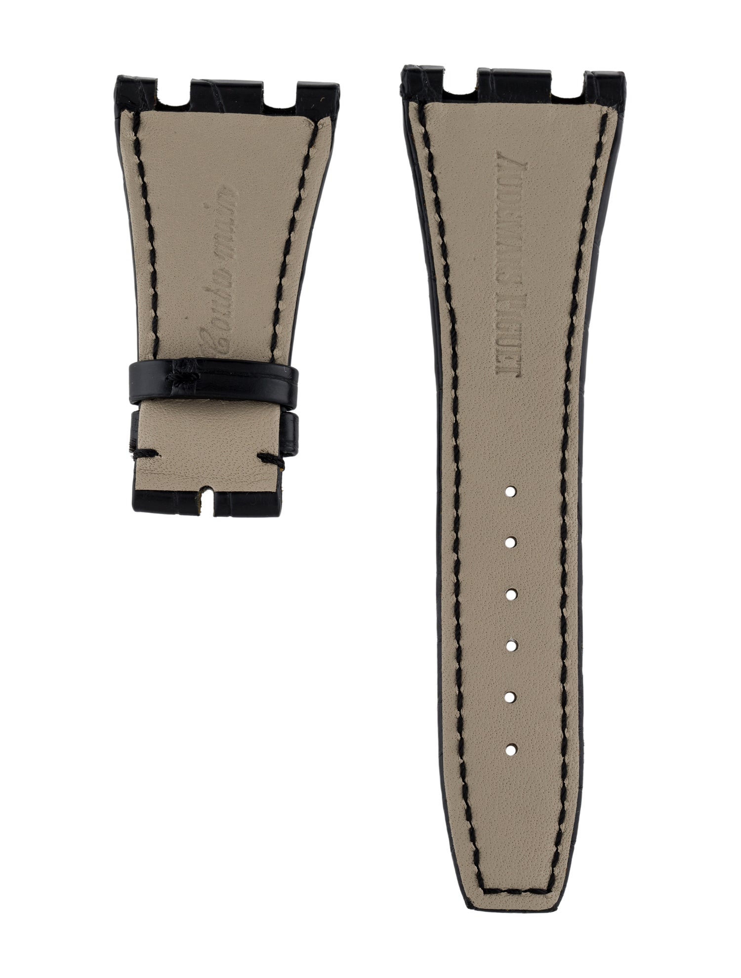 Audemars Piguet 28mm Royal Oak Black Alligator Strap Strap