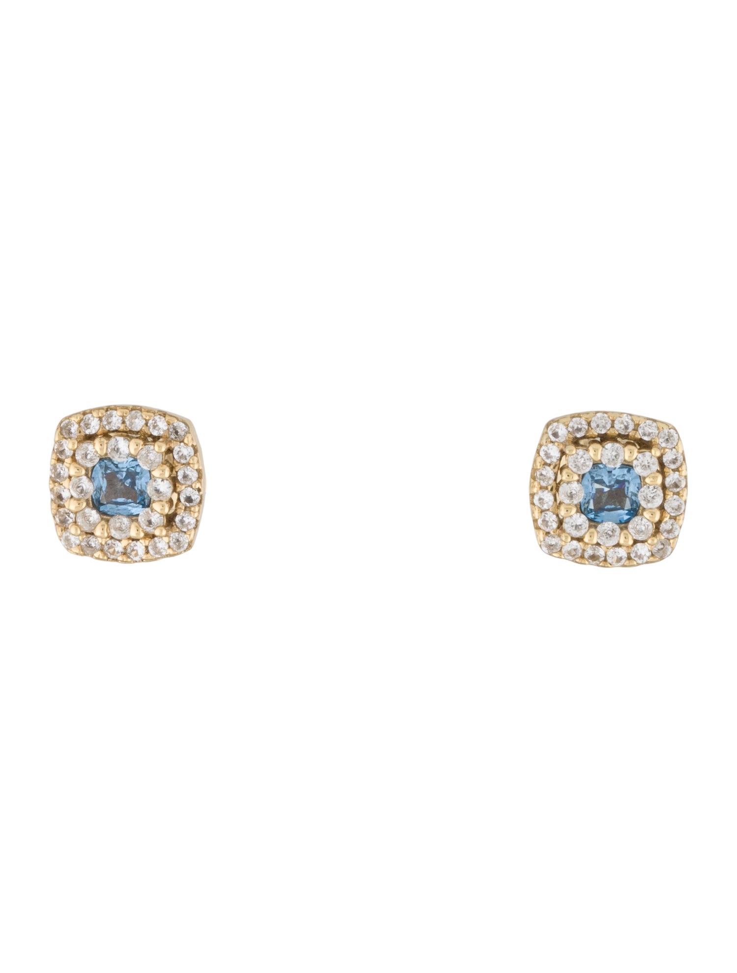 Aurate Synthetic Spinel & Synthetic Sapphire Stud Earrings
