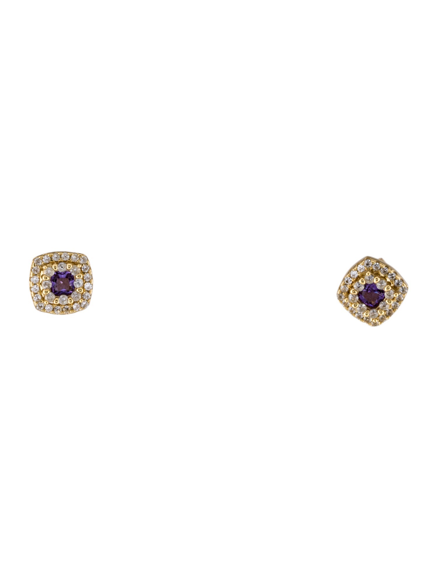 Aurate Cubic Zirconia & Synthetic Sapphire Stud Earrings