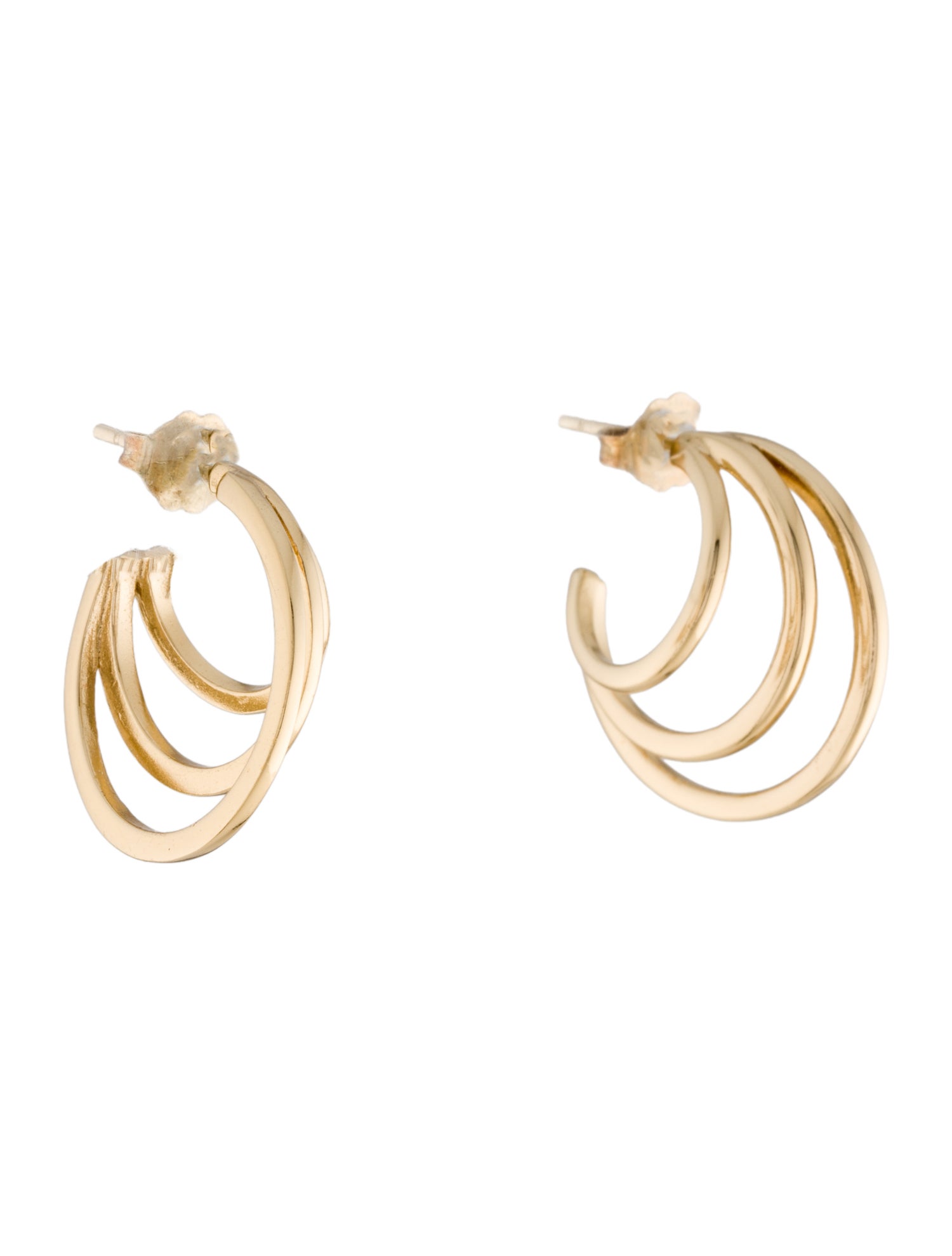 Aurate Deco Triple Hoop Earrings