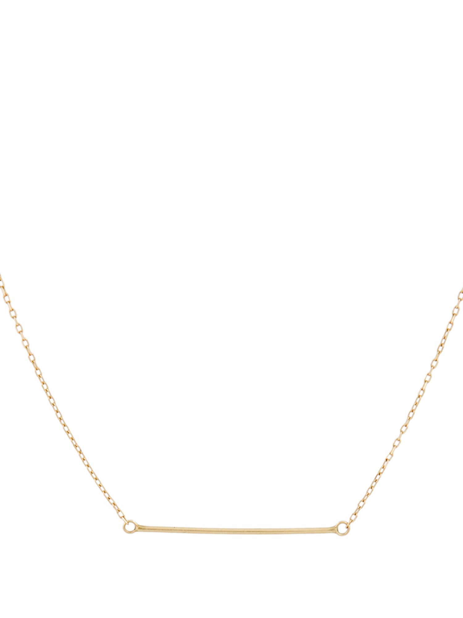 Aurate 14K Lariat Bar Necklace