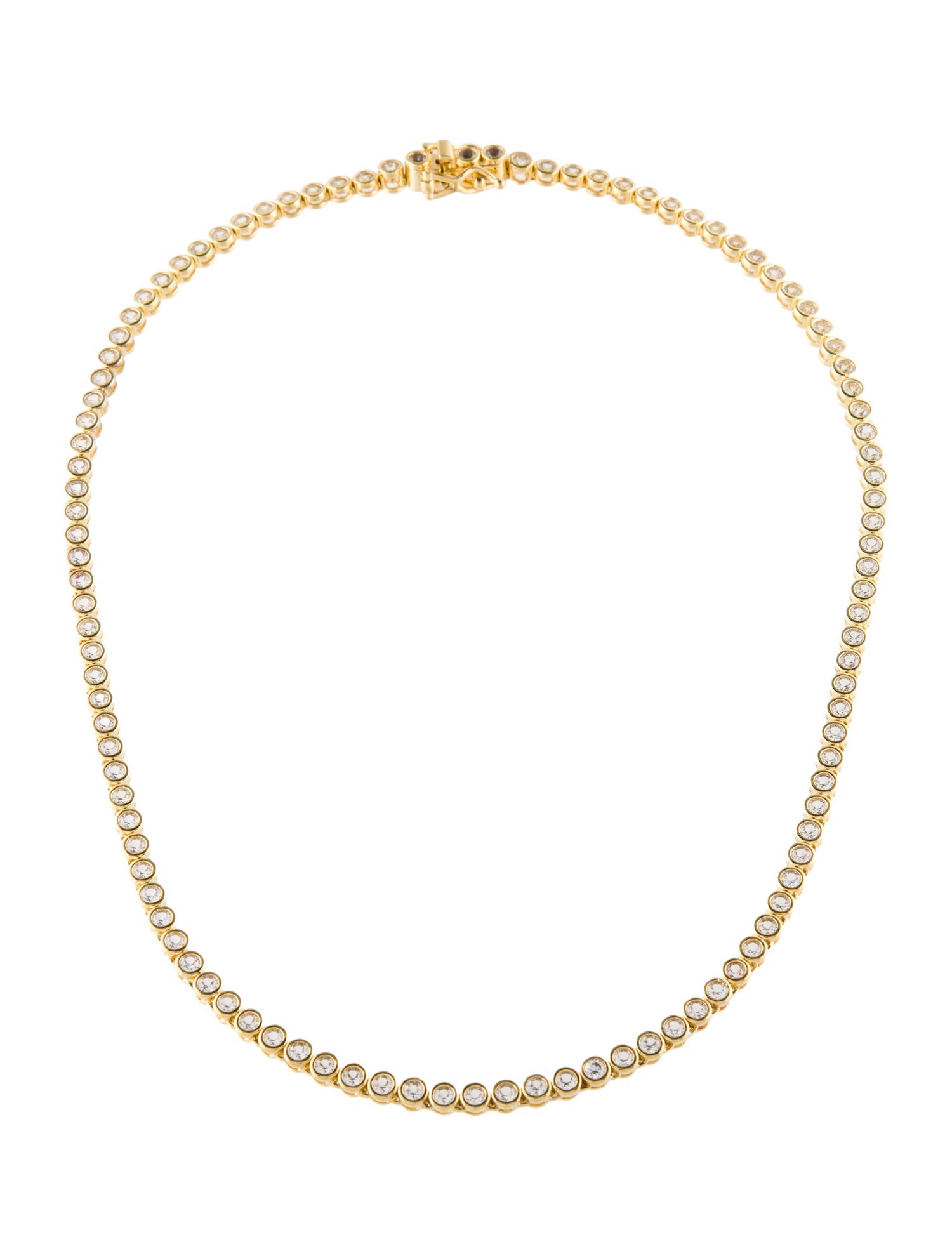 Aurate 7.34ctw Synthetic Sapphire Tennis Necklace