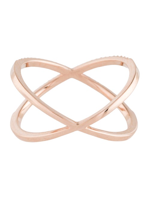 Aurate 14K Diamond X Crossover Ring