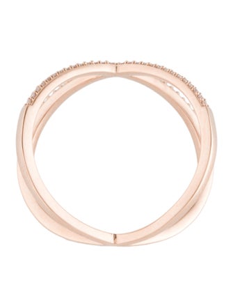 Aurate 14K Diamond X Crossover Ring