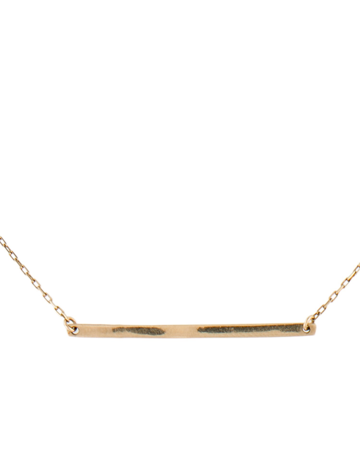 Aurate 14K Bar Necklace