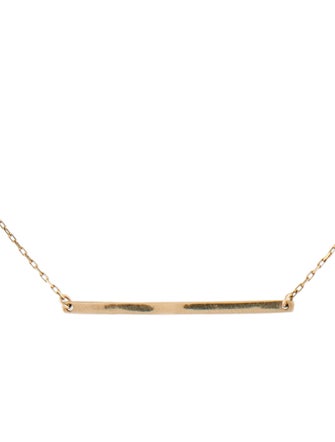 Aurate 14K Bar Necklace