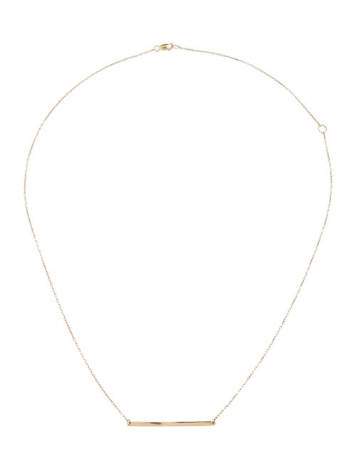 Aurate 14K Bar Necklace