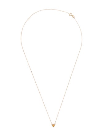 Aurate 14K Citrine Birthstone Pendant Necklace