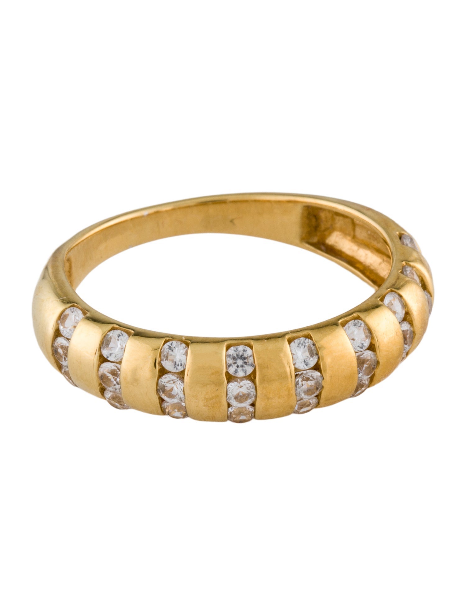 Aurate Synthetic Sapphire Striped Matrix Ring