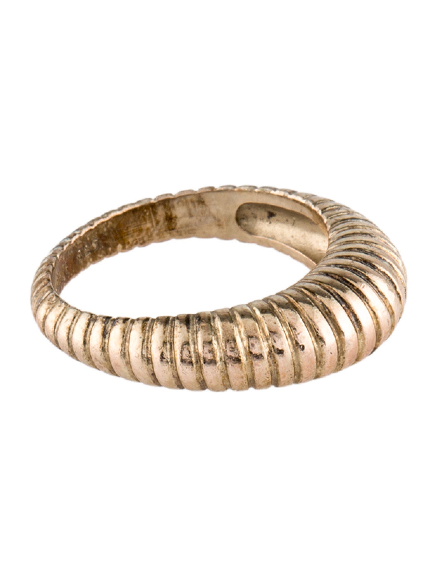 Aurate Ridged Arch Band Ring