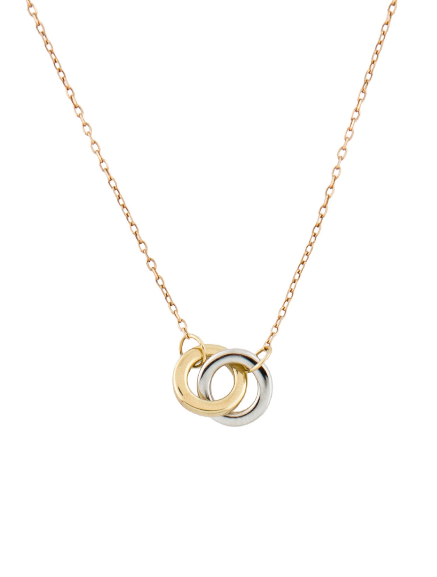 Aurate 14K Two-Tone Connection Pendant Necklace