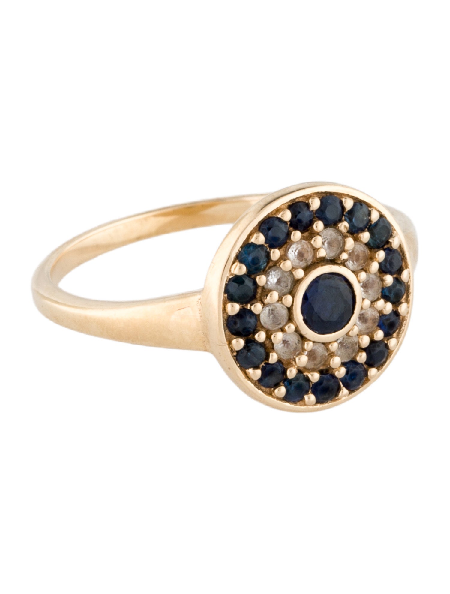 Aurate 14K Sapphire & Topaz Daisy Calibre Gemstone Ring