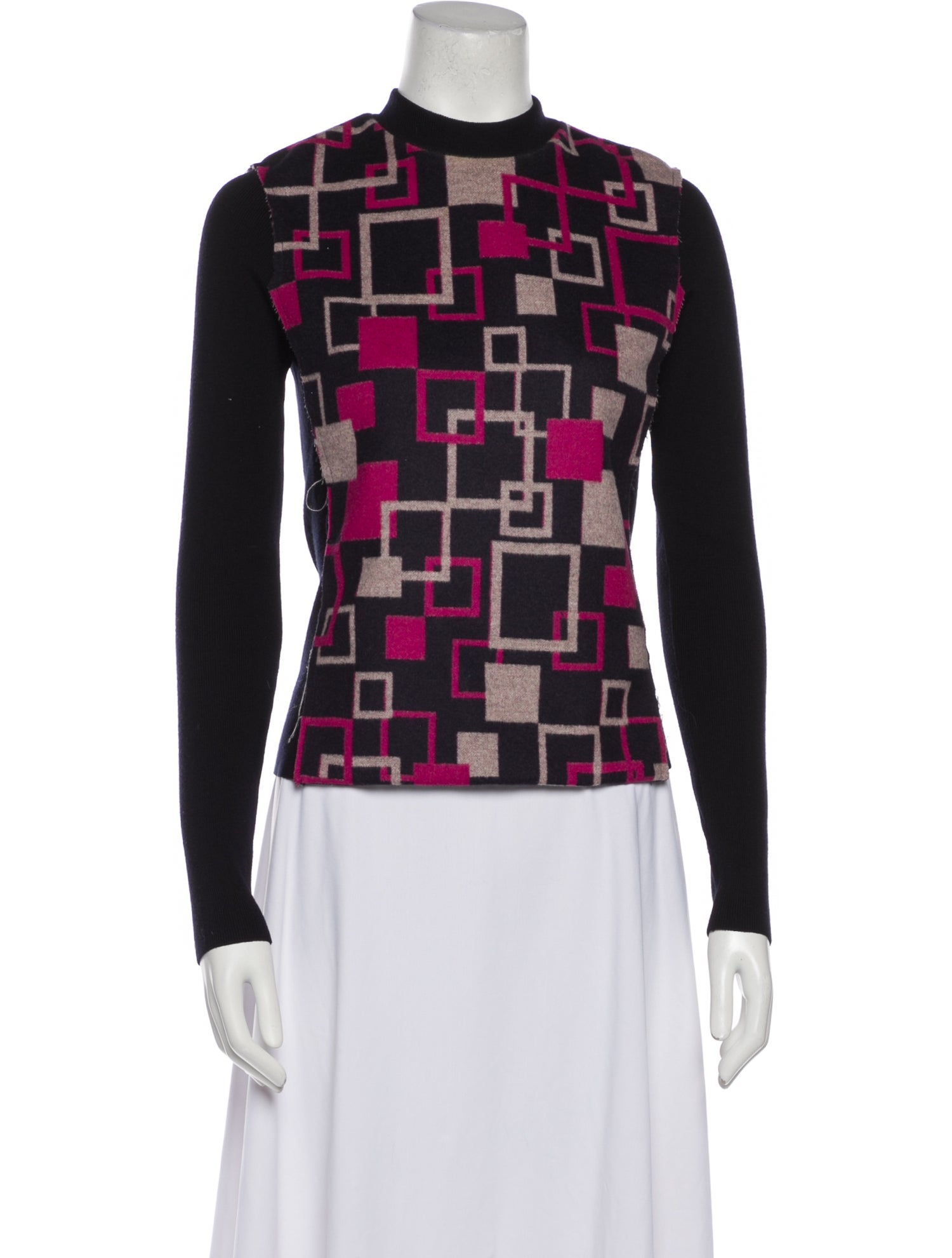 Authier Virgin Wool Printed Sweater