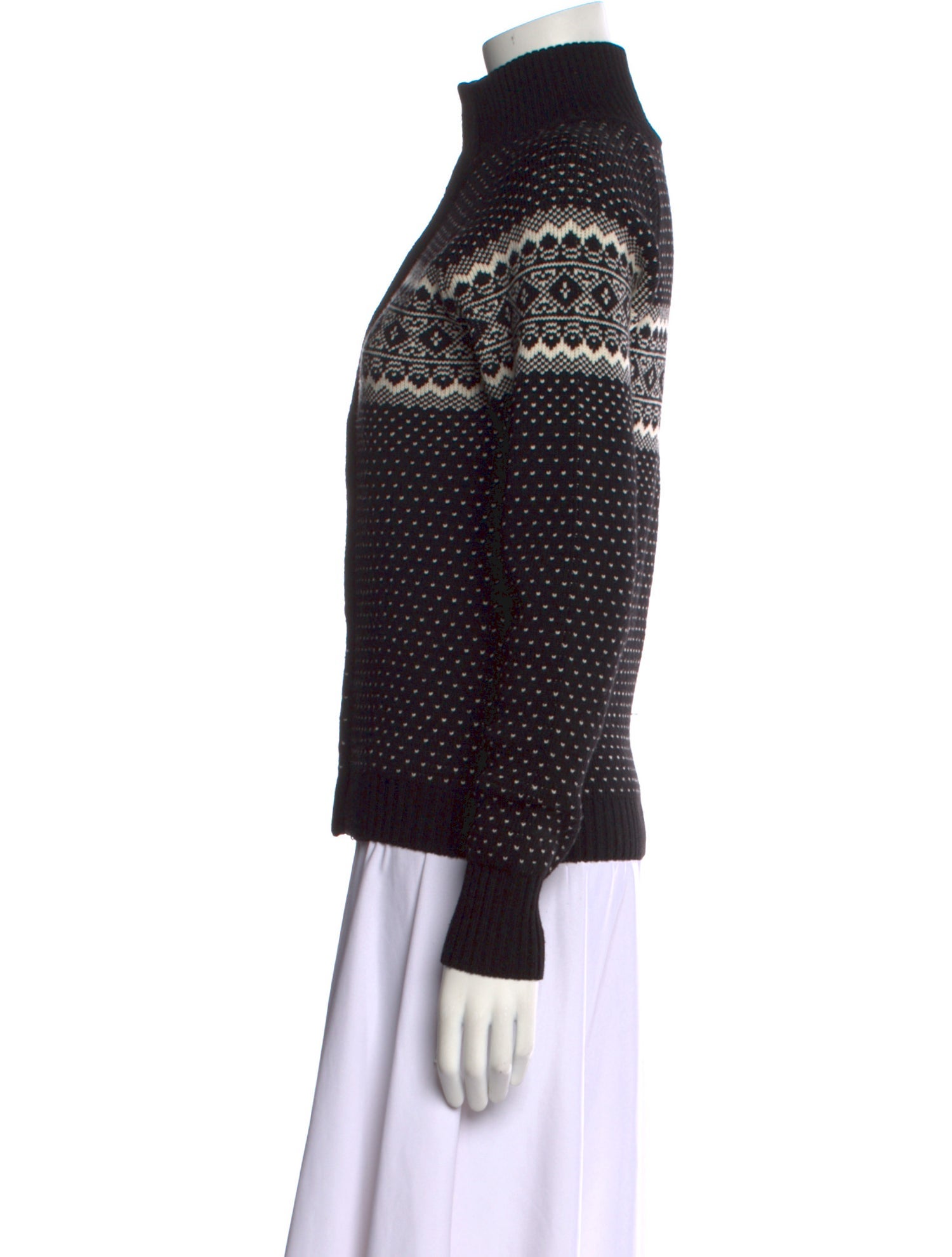 Authier Virgin Wool Printed Sweater