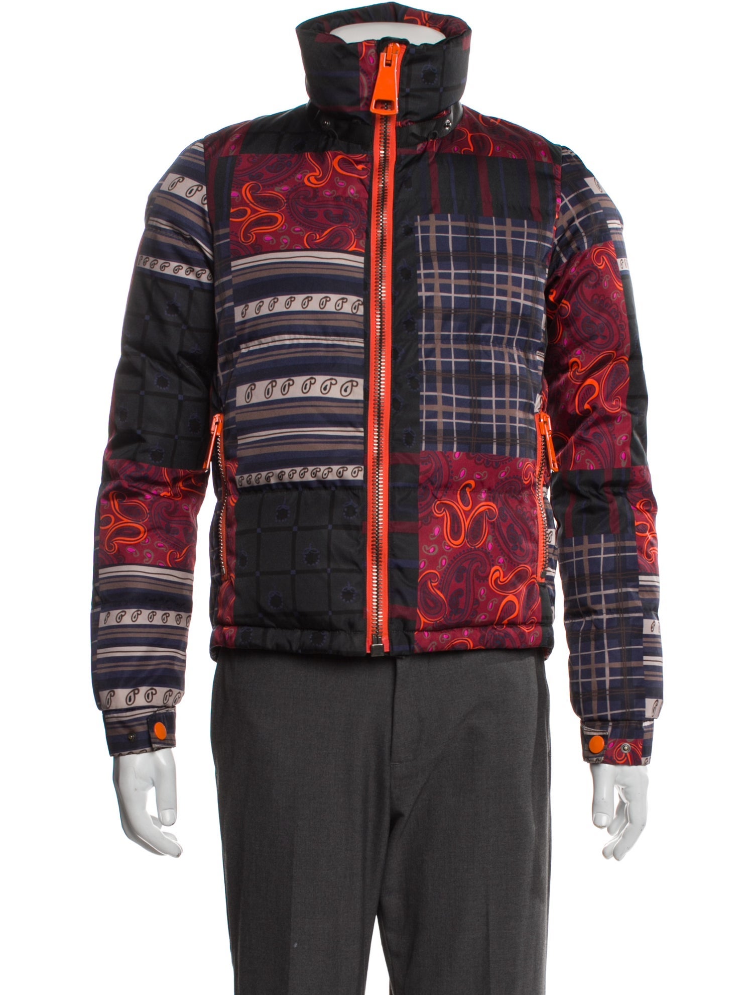 Authier Plaid Print Puffer Coat