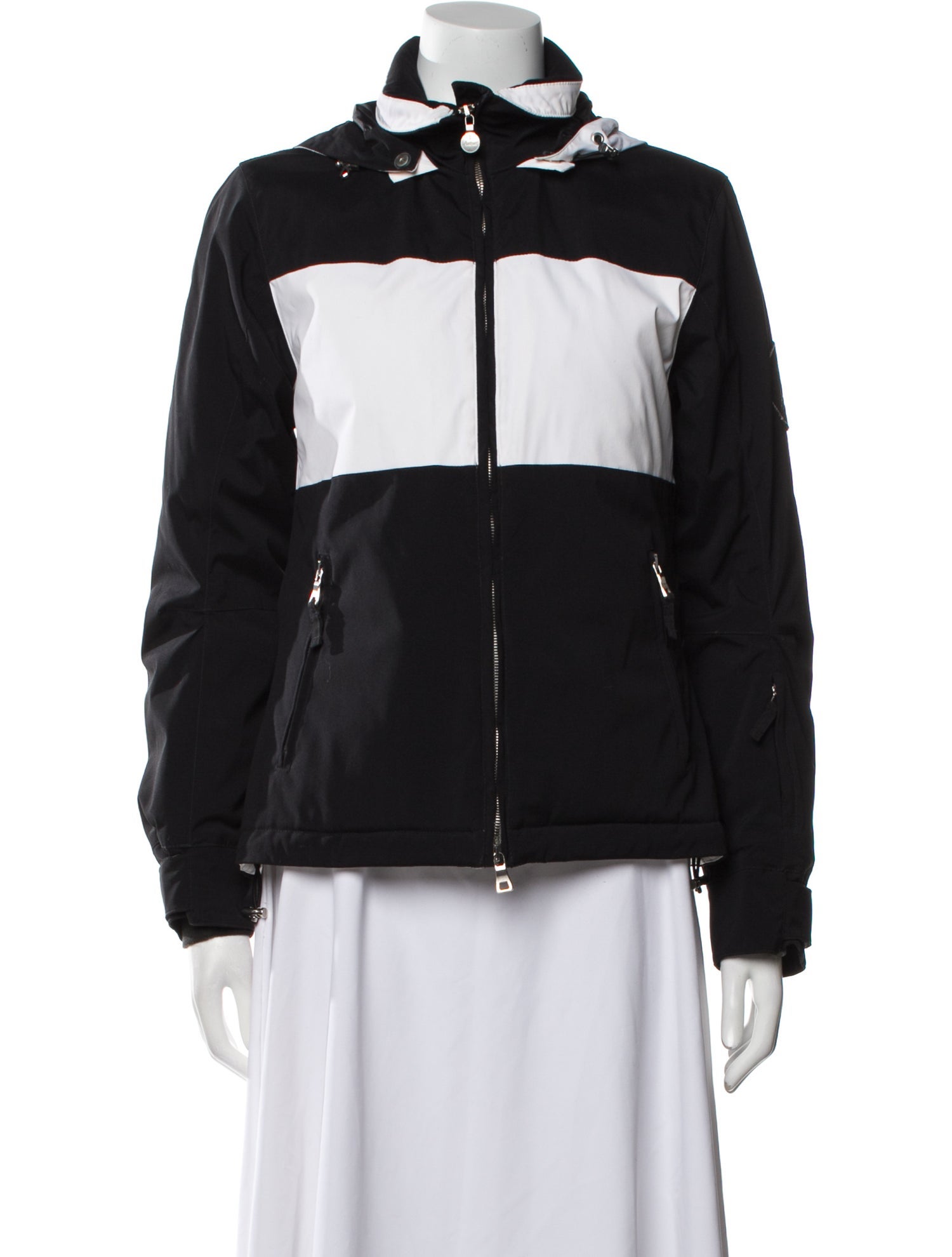 Authier Colorblock Pattern Biker Jacket