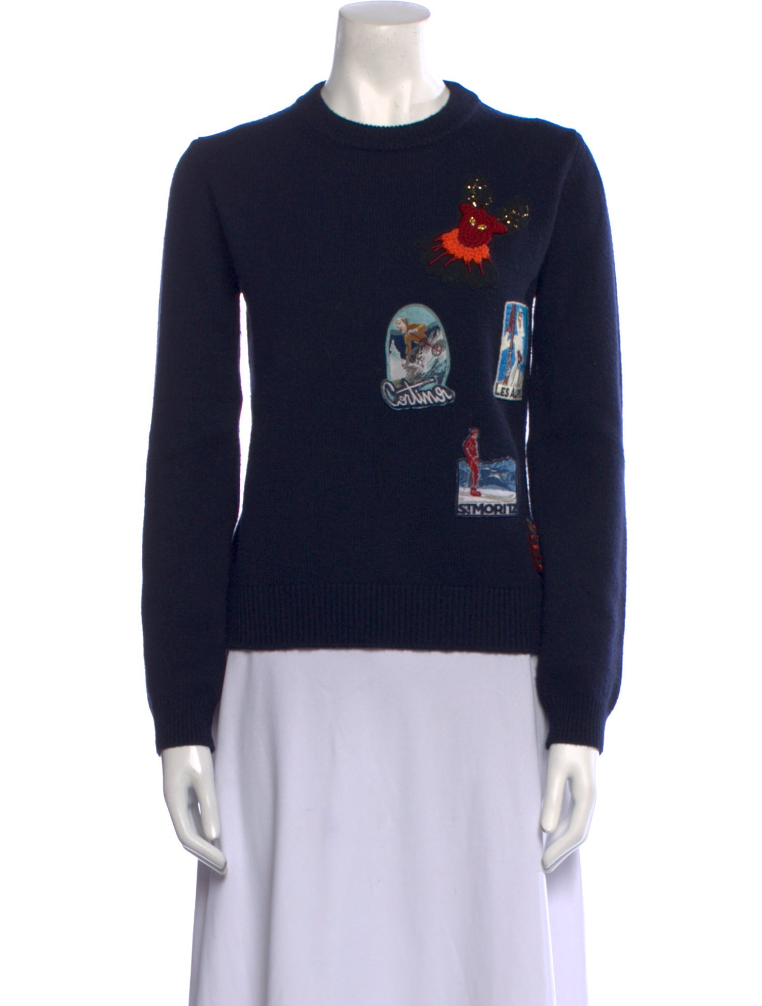 Authier Cashmere Graphic Print Sweater