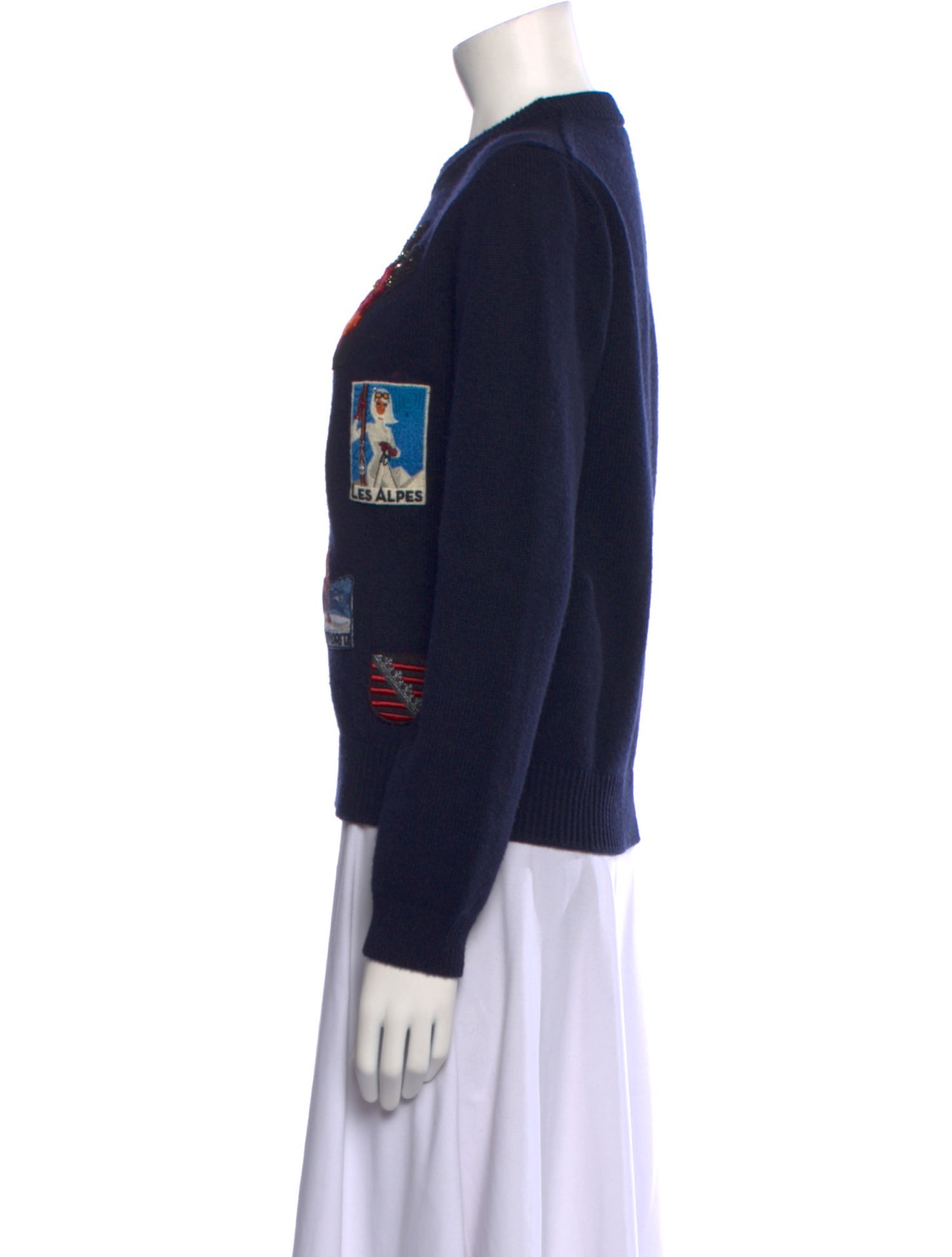 Authier Cashmere Graphic Print Sweater