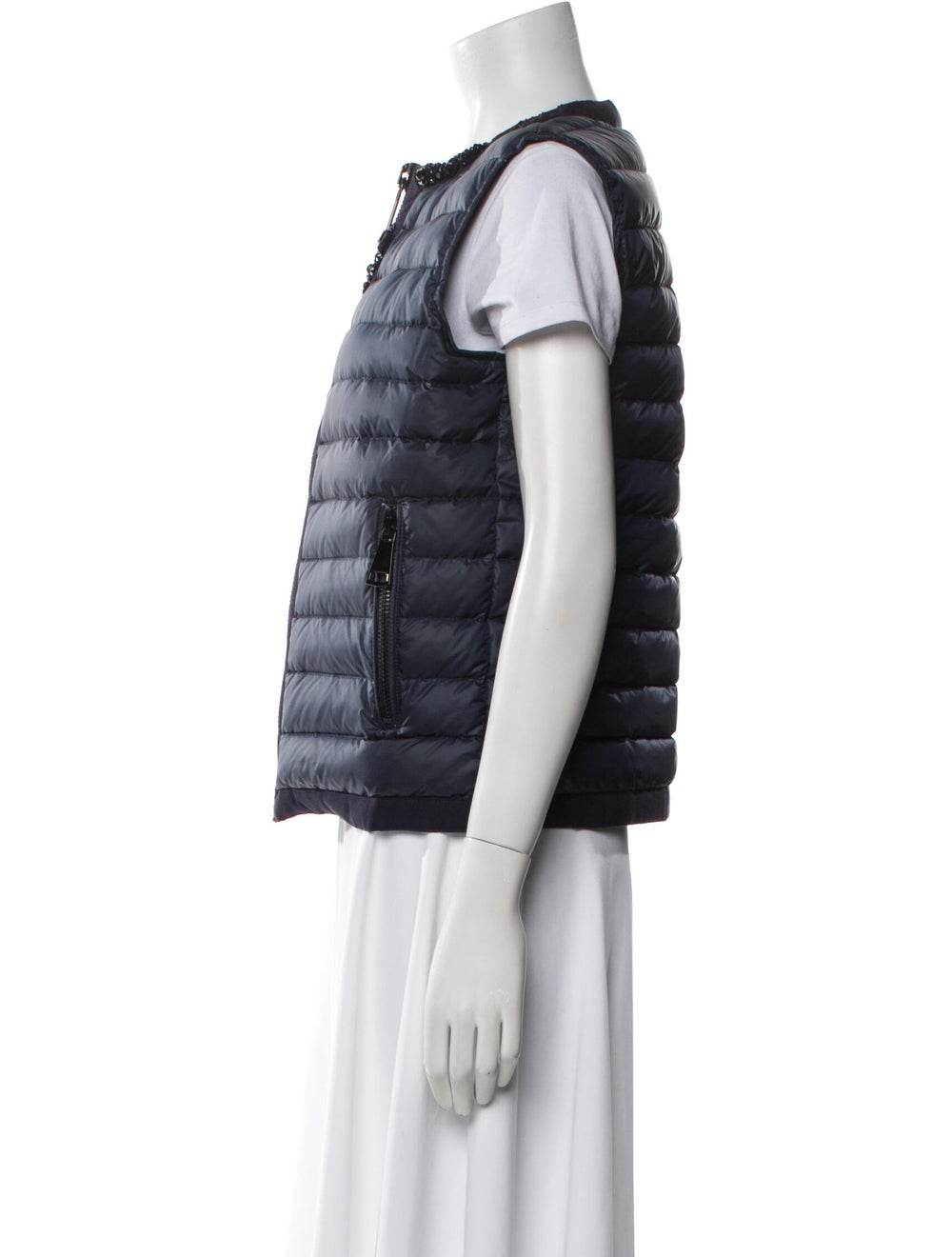 Authier Down Jacket Blue Crystal Embellishments &… - image 2