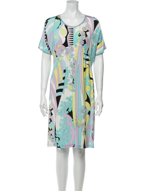 Averardo Bessi Printed Knee-Length Dress Blue
