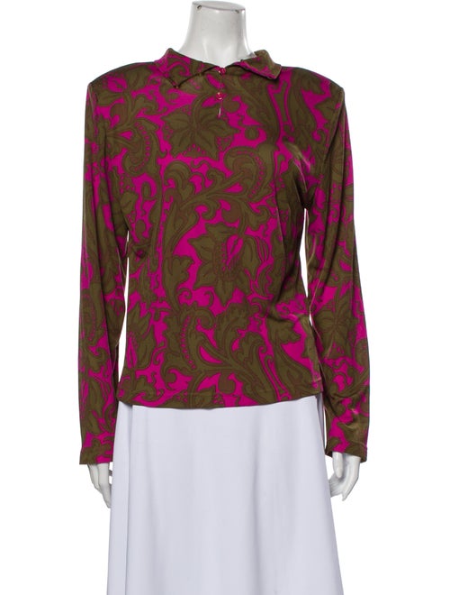 Averardo Bessi Silk Printed Blouse Green