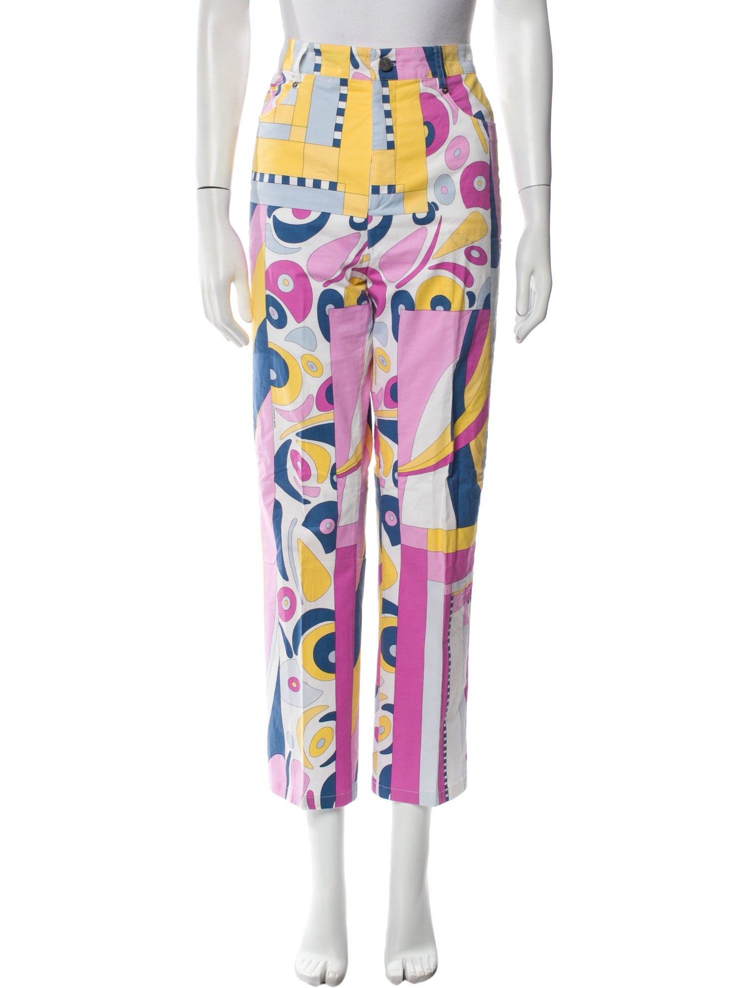 Averardo Bessi Printed Straight Leg Pants