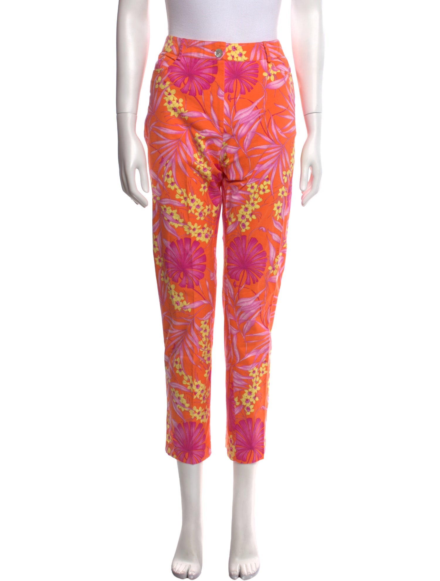 Averardo Bessi Floral Print Straight Leg Pants