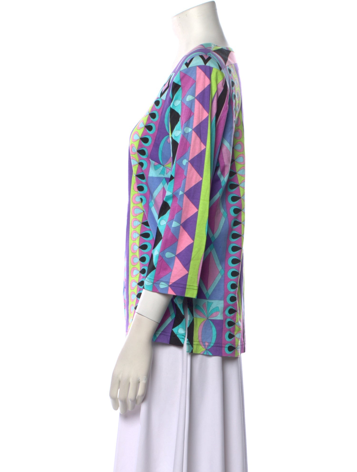 Averardo Bessi Printed Scoop Neck Blouse