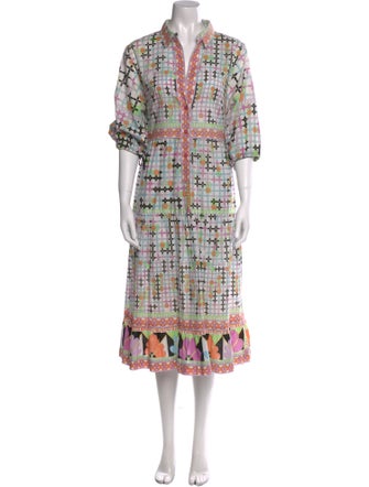 Averardo Bessi Printed Midi Length Dress