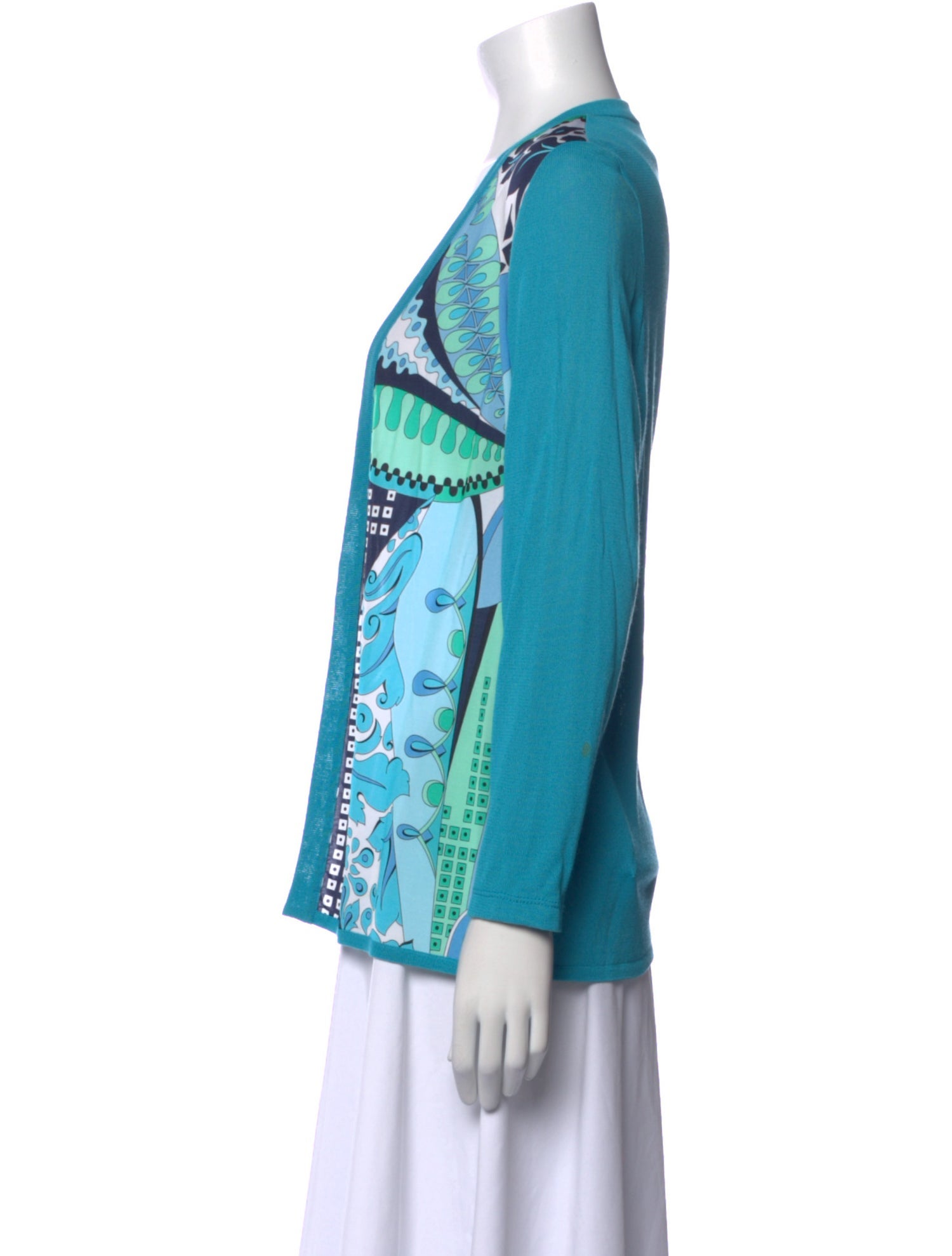 Averardo Bessi Printed Open Front Sweater