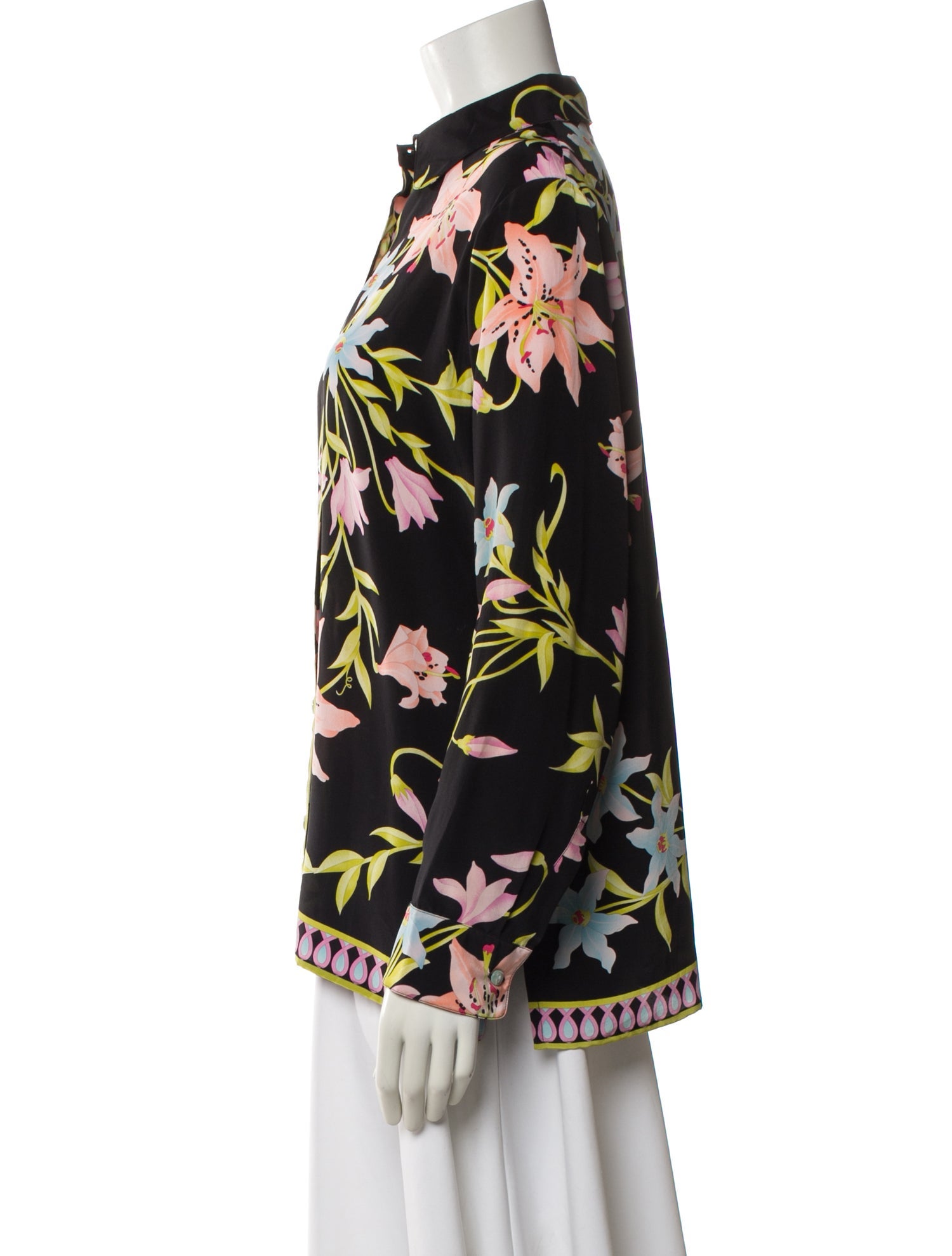 Averardo Bessi Silk Floral Print Top