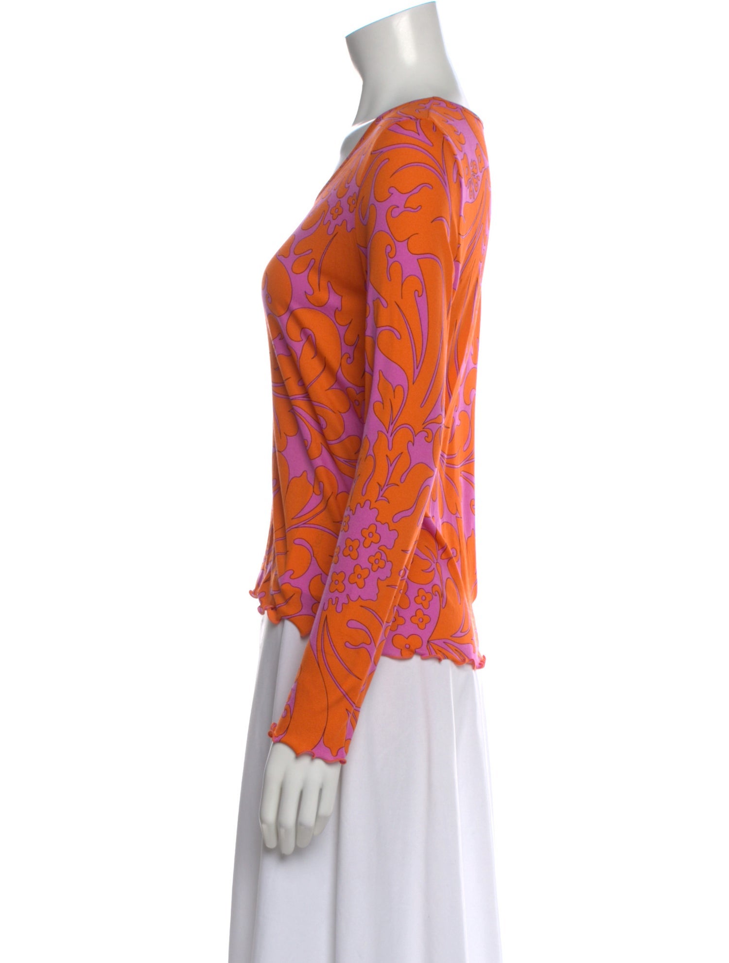 Averardo Bessi Silk Floral Print Top