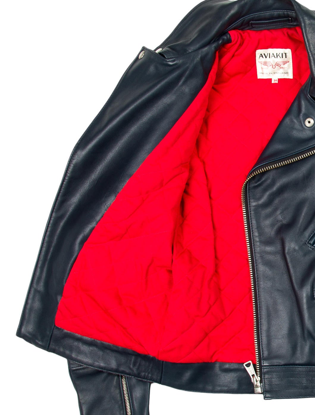 Aviakit x Lewis Leathers Europa Leather Jacket - Blue Outerwear