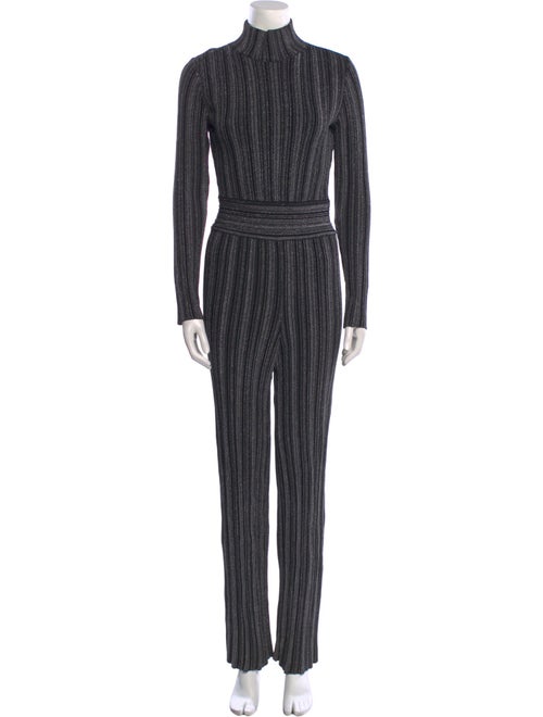 Antonino Valenti Striped Mock Neck Jumpsuit