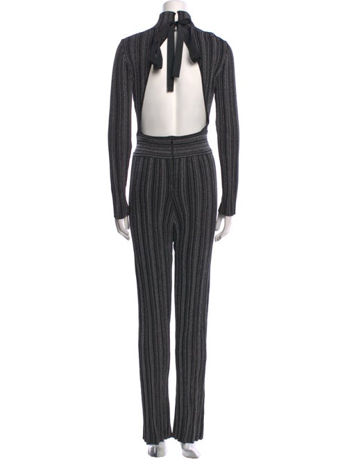 Antonino Valenti Striped Mock Neck Jumpsuit
