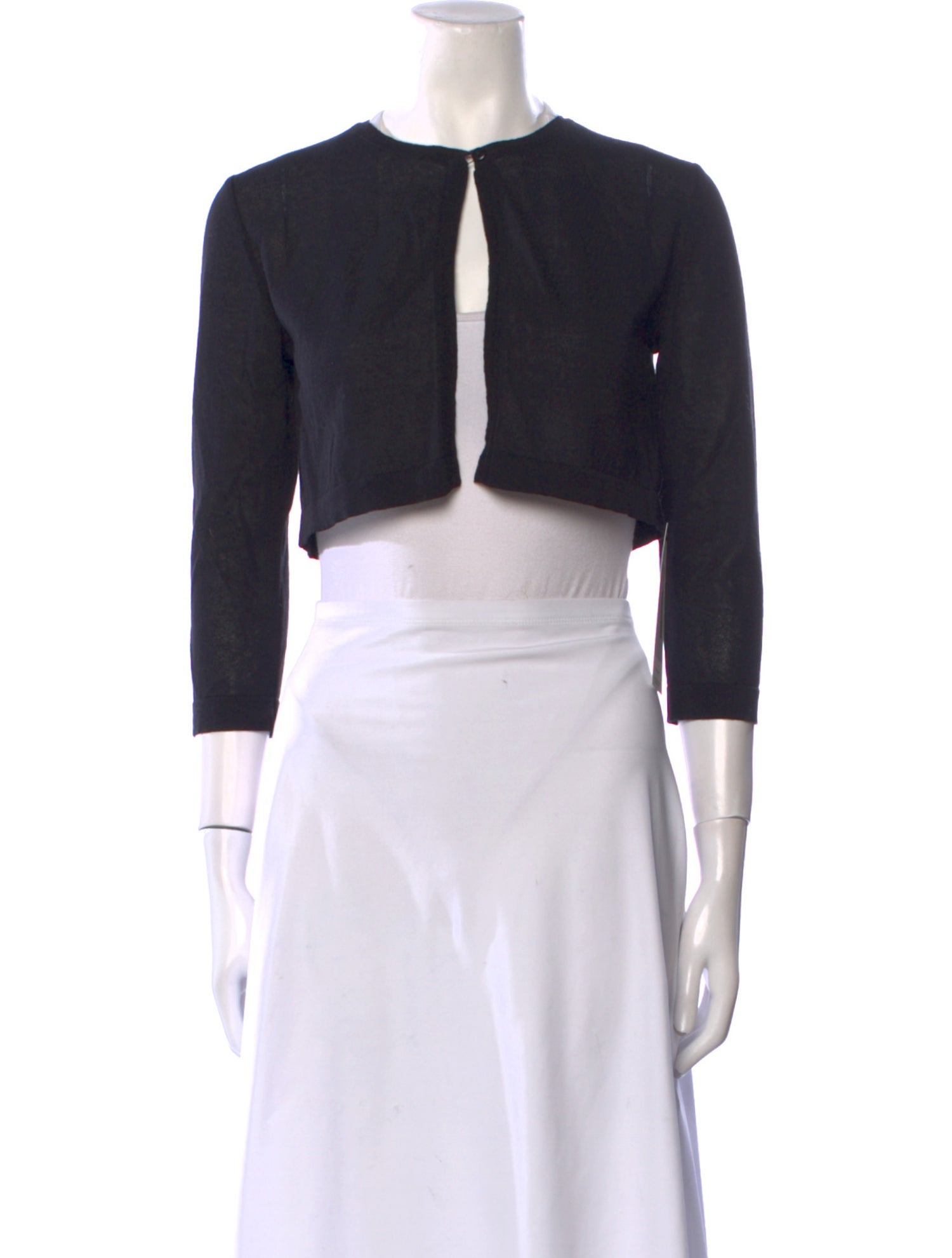 Antonino Valenti Crew Neck Three-Quarter Sleeve Crop Top