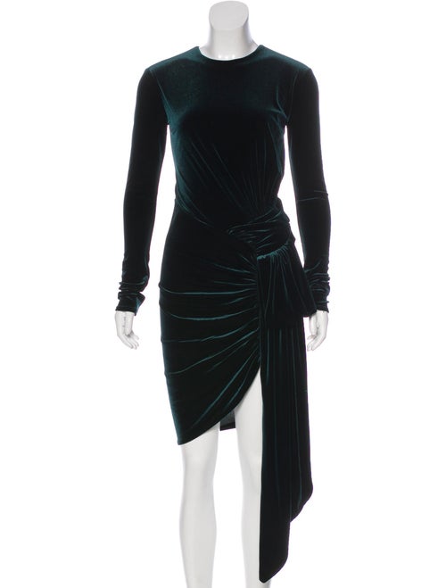 Alexandre Vauthier Velvet Ruched Dress