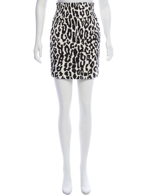 Alexandre Vauthier Leopard Print Mini Skirt Black