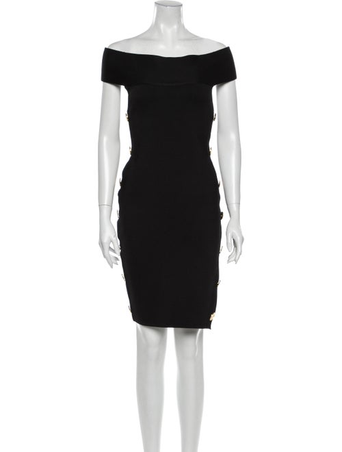 Alexandre Vauthier Off-The-Shoulder Mini Dress Bla