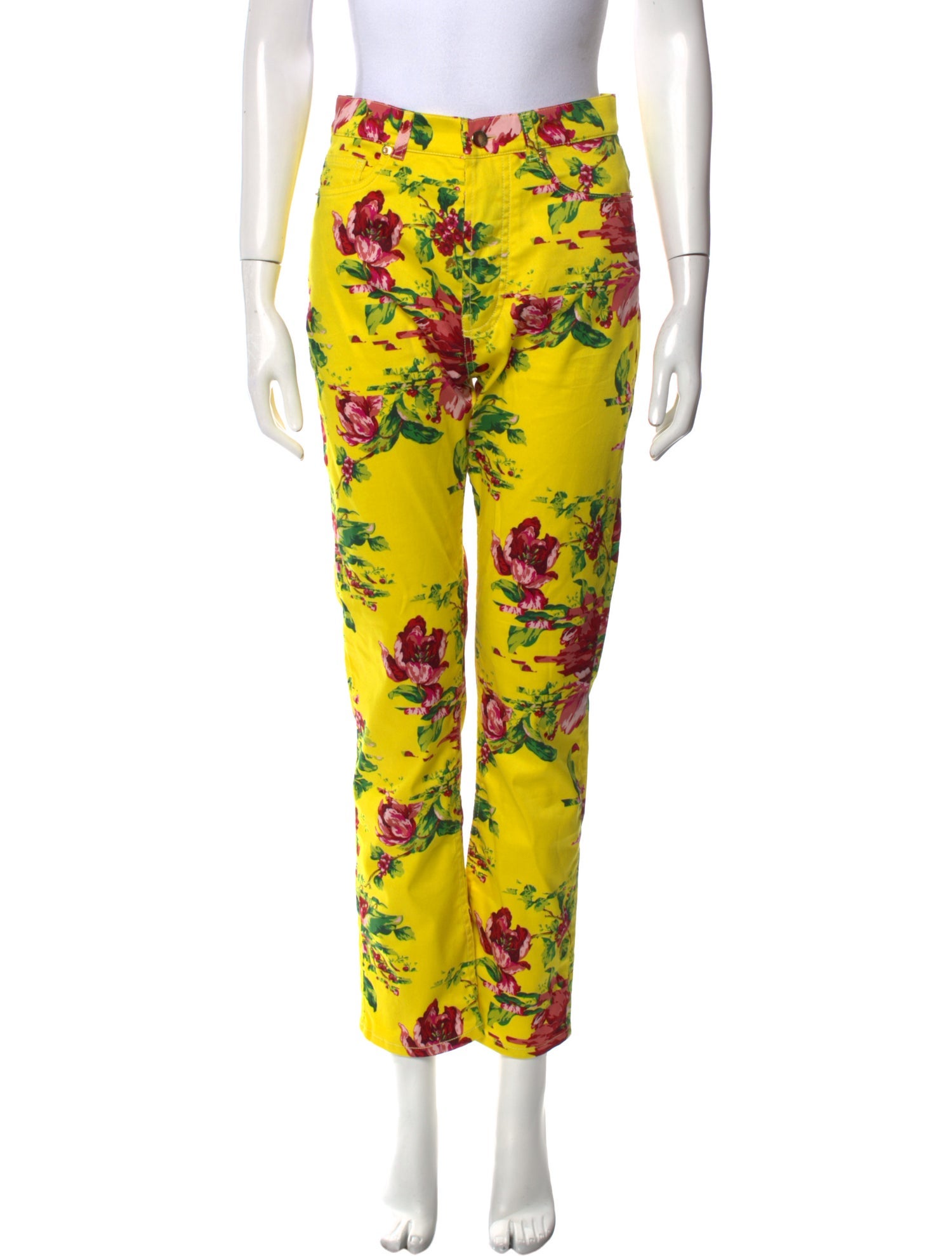 Alexandre Vauthier Floral Print Straight Leg Pants