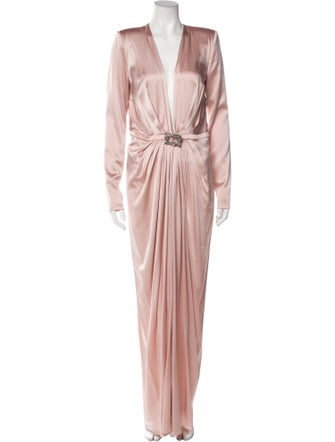 Alexandre Vauthier Silk Long Dress