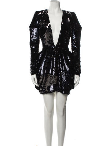 Alexandre Vauthier Dresses V-Neck Mini Dress Us4, Fr36 | S