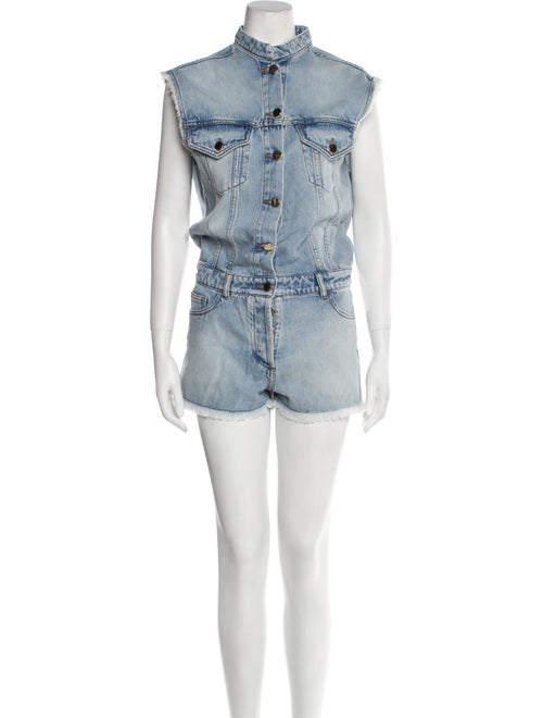 Alexandre Vauthier Printed Mock Neck Romper