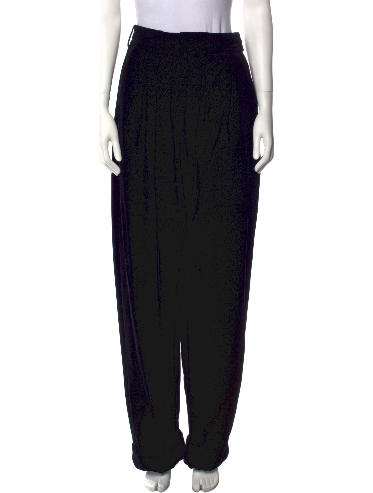 Alexandre Vauthier Straight Leg Pants Black High-Rise