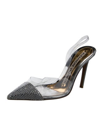 Alexandre Vauthier PVC Crystal Embellishments Slingback Pumps