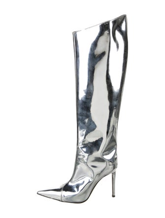 Alexandre Vauthier Patent Leather Lace-Up Boots