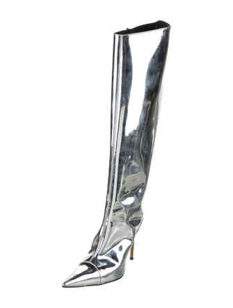 Alexandre Vauthier Patent Leather Lace-Up Boots