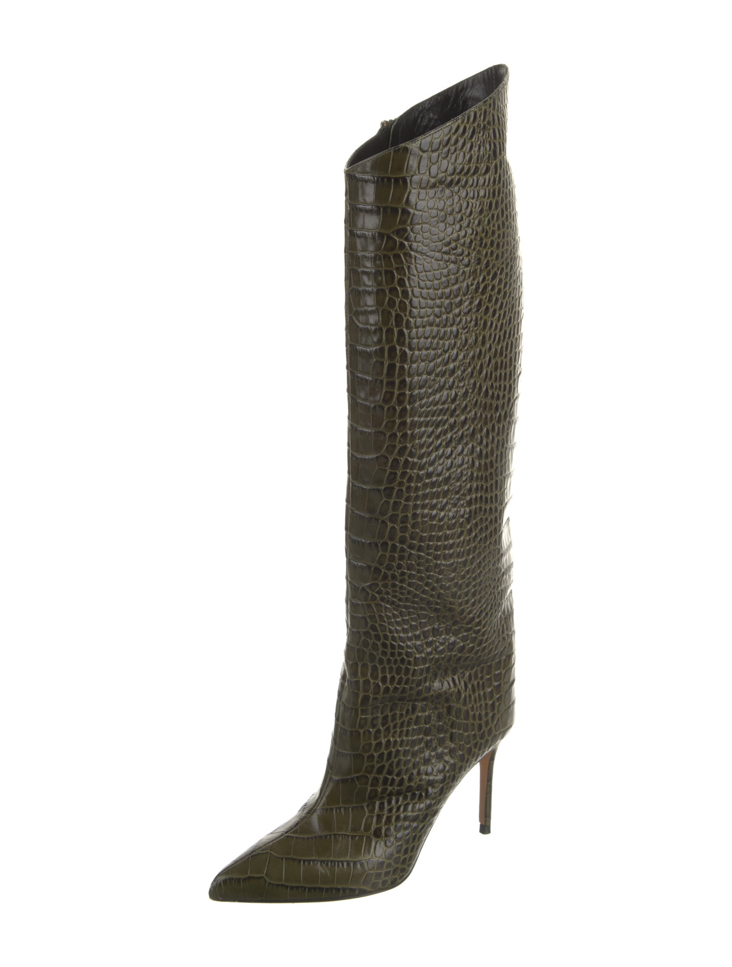 Alexandre Vauthier Embossed Leather Boots