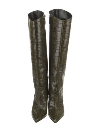 Alexandre Vauthier Embossed Leather Boots